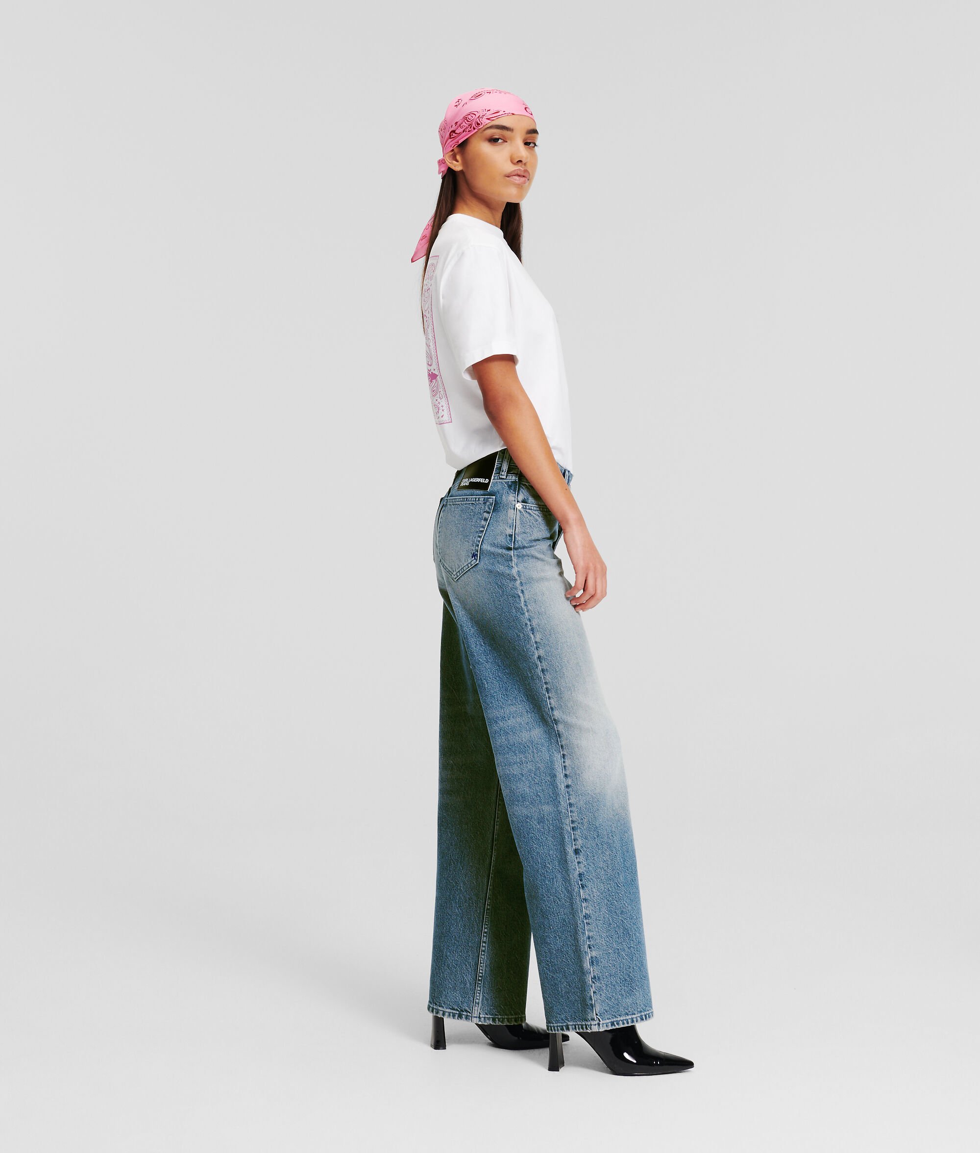 (image for) Delicious KLJ Mid-Rise Relaxed Jeans with Wrap Over Waistband